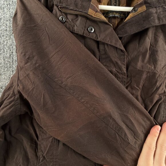 Barbour Flyweight Urban Jacket Tartan Lined Waxed Brown Women Full Zip Size 16 - Picture 12 of 16